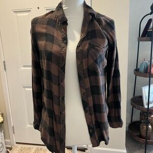 Women’s black and brown flannel, size small